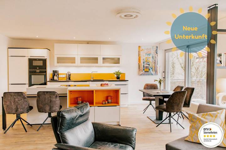 Ferienwohnung für 6 Personen, mit Garten und Sauna sowie Seeblick und Ausblick in Edertal