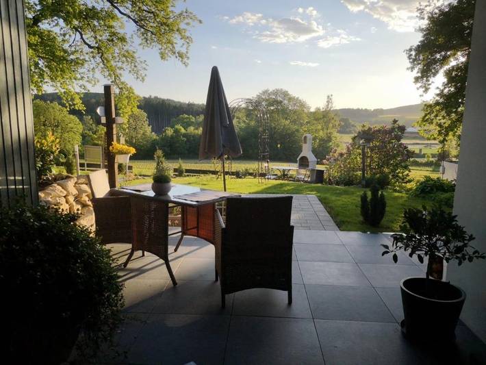 Ferienwohnung für 2 Personen, mit Garten und Ausblick