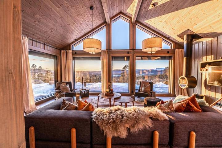 Chalet für 9 Personen, mit Balkon und Terrasse sowie Garten und Sauna