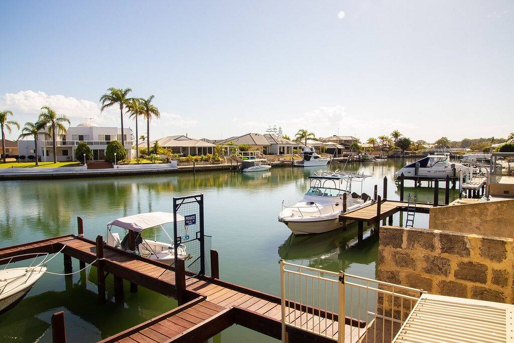 Waterside Canal Träume in Mandurah, Western Australia