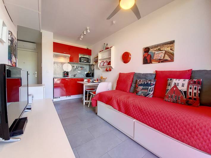 Studio voor 2 personen, met balkon in Nice