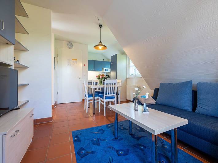 Ferienwohnung für 4 Personen, mit Kinderpool und Sauna sowie Ausblick in Dranske