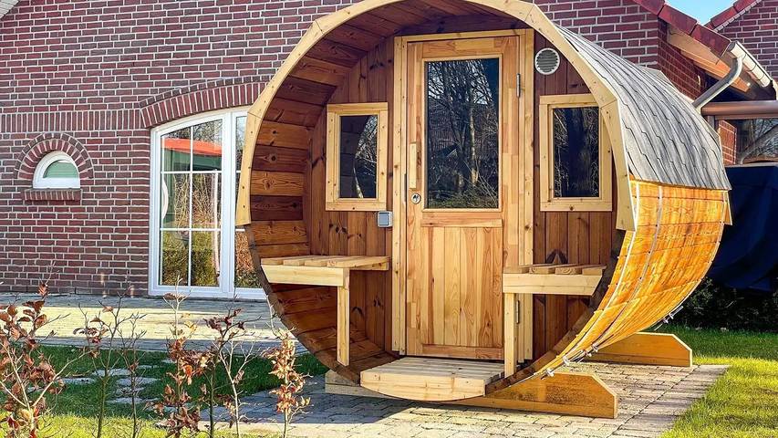 Ferienhaus für 6 Personen, mit Terrasse und Garten sowie Sauna in Hage - 3