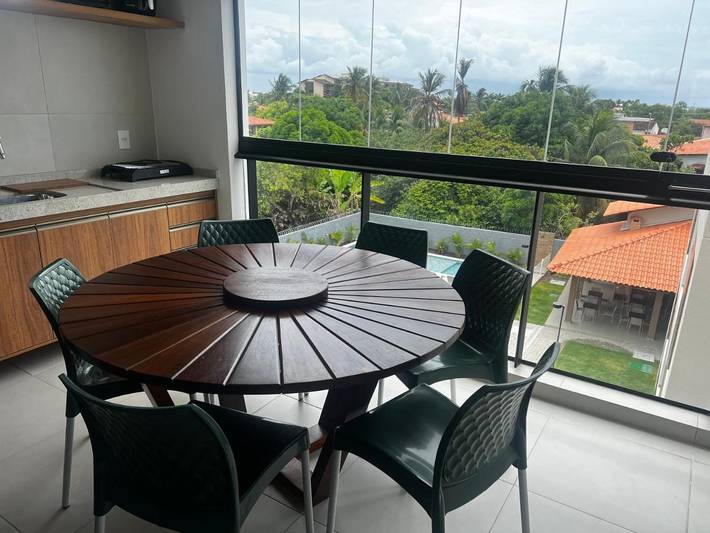 Casas e apartamentos de temporada para 4 pessoas, com jardim e piscina em Barra de São Miguel
