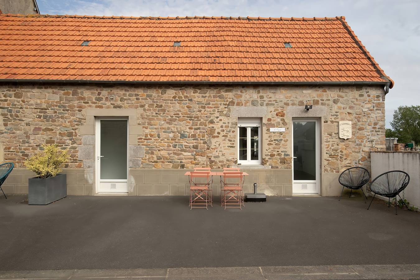 Ferienhaus „Escapade Pirouaise - L'Oyat“ mit Terrasse, Garten und Wlan in Pirou, Coutances und Umgebung