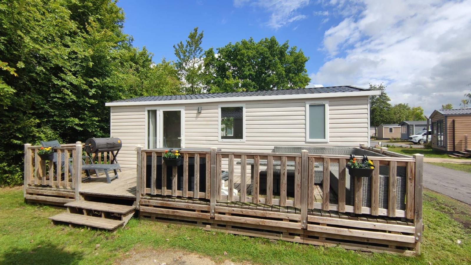 Ganze Ferienwohnung, Mobilheim Herz Lauwersoog - Chalet Pampusplaat 03 in Lauwersmeer, Niederländische Nordsee