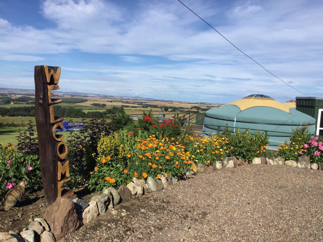 Orange Yurt with Hot Tub- Sleeps 4, Parking & Pets in Aberdeenshire