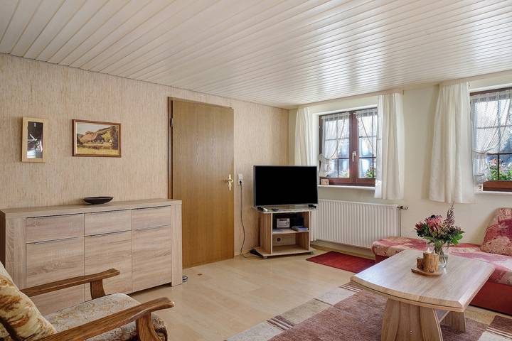 Ganze Wohnung, Apartment 'Haus Steinhäusle - 2 Fewos' mit Bergblick, privater Terrasse und Wlan in Vöhrenbach, Mittlerer Schwarzwald