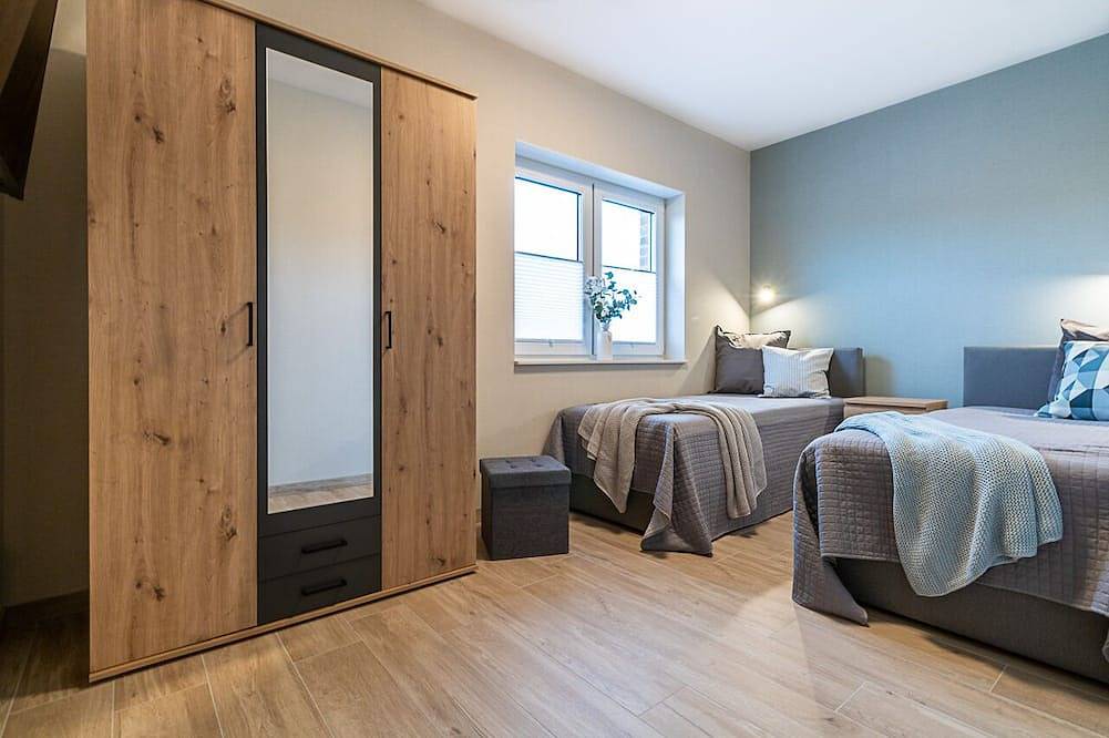 Ferienhaus für 6 Gäste mit Sauna, Kamin und Seeblick in Walchum in Walchum, Emsland