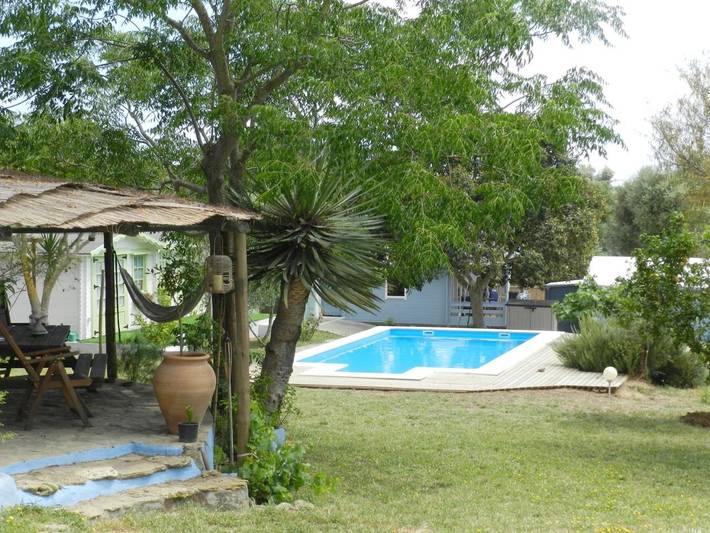 Bungalow für 2 Personen, mit Balkon und Terrasse sowie Garten und Pool in Los Caños de Meca