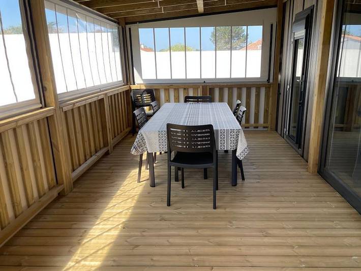 Camping Les Marsouins - Mobilheim 6 personen - Mobilheim Premium 3 Schlafzimmer mit Jacuzzi in Bretignolles-sur-Mer, Loire-Tal