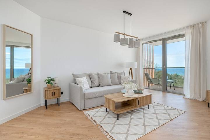 Ferienwohnung für 5 Personen, mit Whirlpool und Balkon sowie Pool und Sauna, mit Haustier