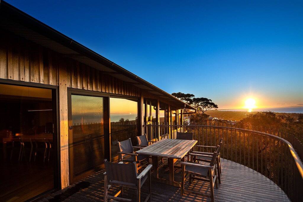 Spektakuläre Aussicht auf die Bucht vom South Channel House in Mccrae in McCrae, Mornington Peninsula