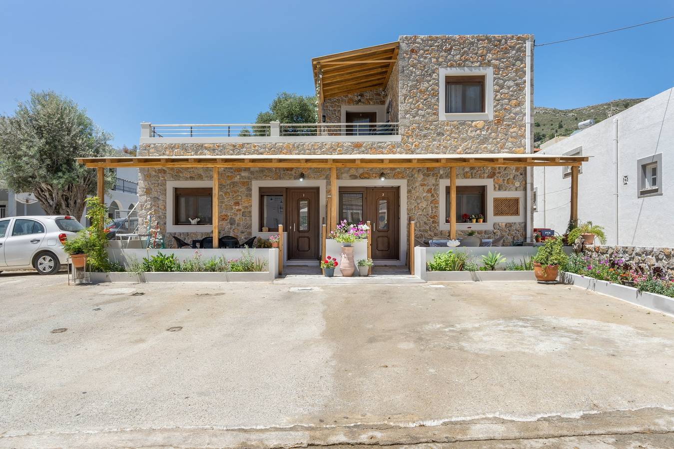 Ganze Wohnung, Apartment 'Iliana 1' mit Bergblick, Wlan und Klimaanlage in Panormos, Kalymnos