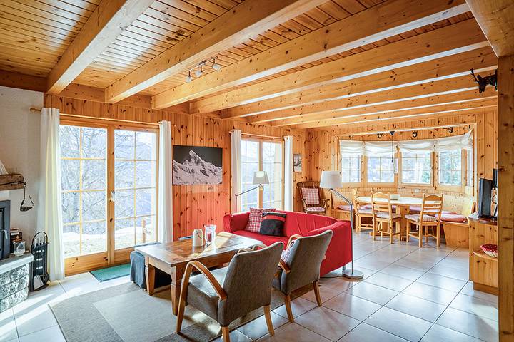 Location de vacances pour 8 personnes, avec vue ainsi que jardin et terrasse à Hérémence - 3