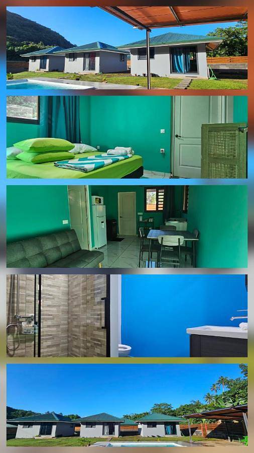 Gîte pour 3 personnes, avec jardin et terrasse ainsi que piscine et vue