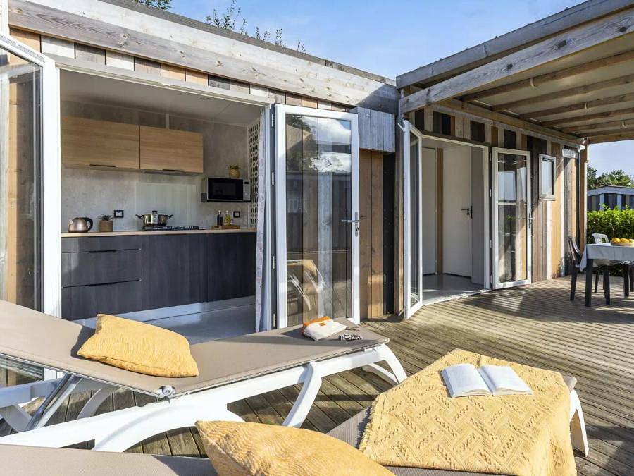 Camping Le Village Perrosien - Mobilheim 4 personen - 3-Zimmer-Hütte 4 Personen Klimatisiert + Tv in Perros-Guirec, Rosa Granitküste