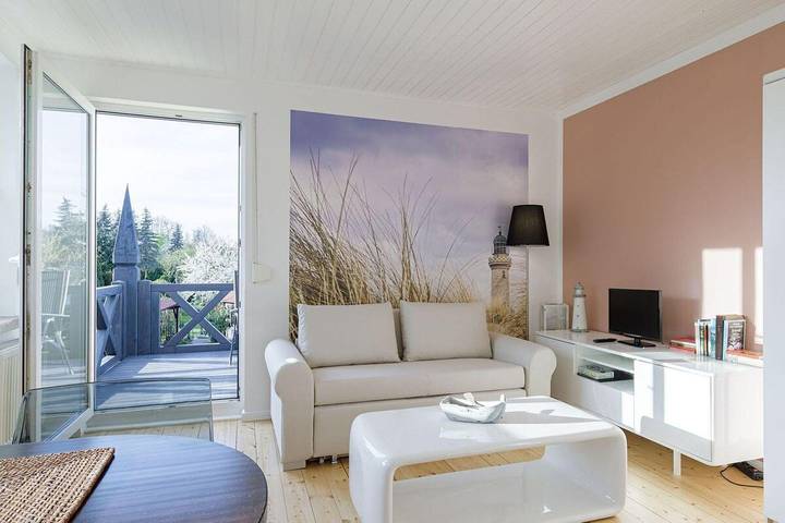 Ferienwohnung für 3 Personen, mit Balkon und Garten an der Müritz