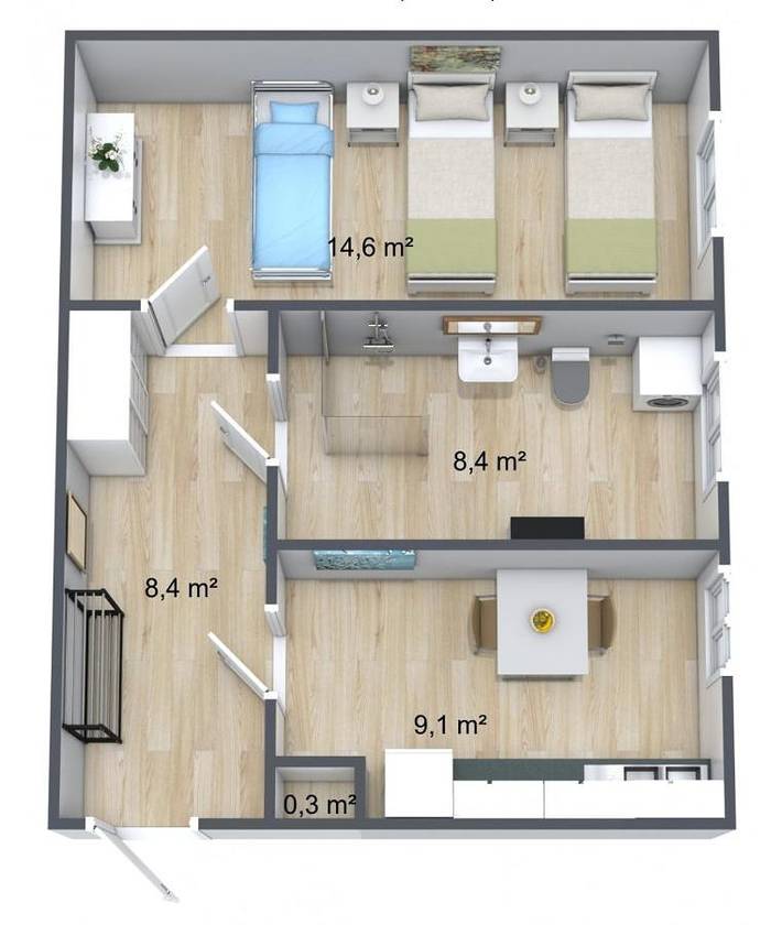 Ferienhaus für 3 Personen, mit Garten und Sauna, kinderfreundlich in Leipzig - 2