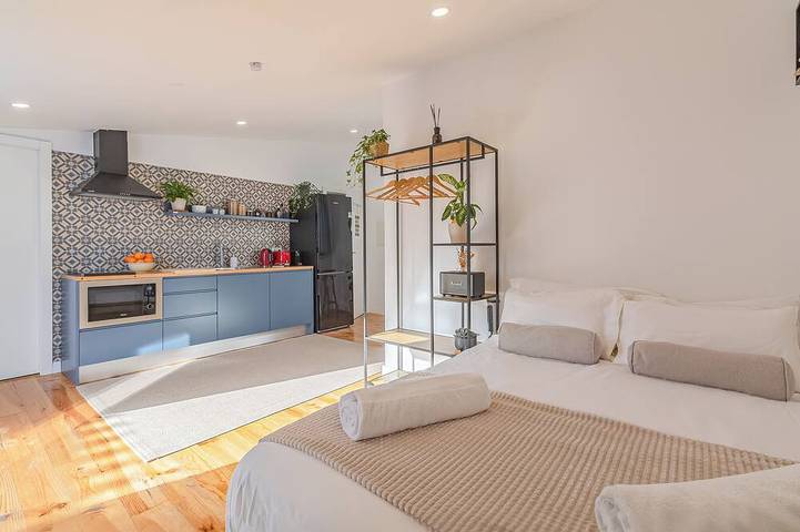 Apartamento para 2 personas, con balcón en Meia Praia