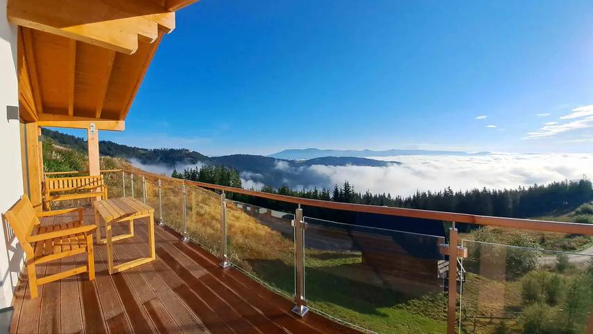 Ferienhaus für 6 Personen, mit Balkon und Terrasse sowie Garten und Sauna