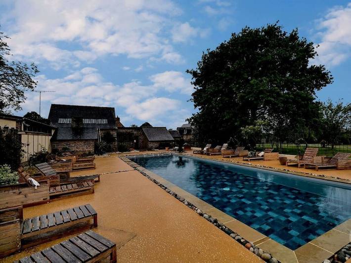 Maison de vacances pour 6 personnes, avec Terrasse ainsi que Jardin et Piscine