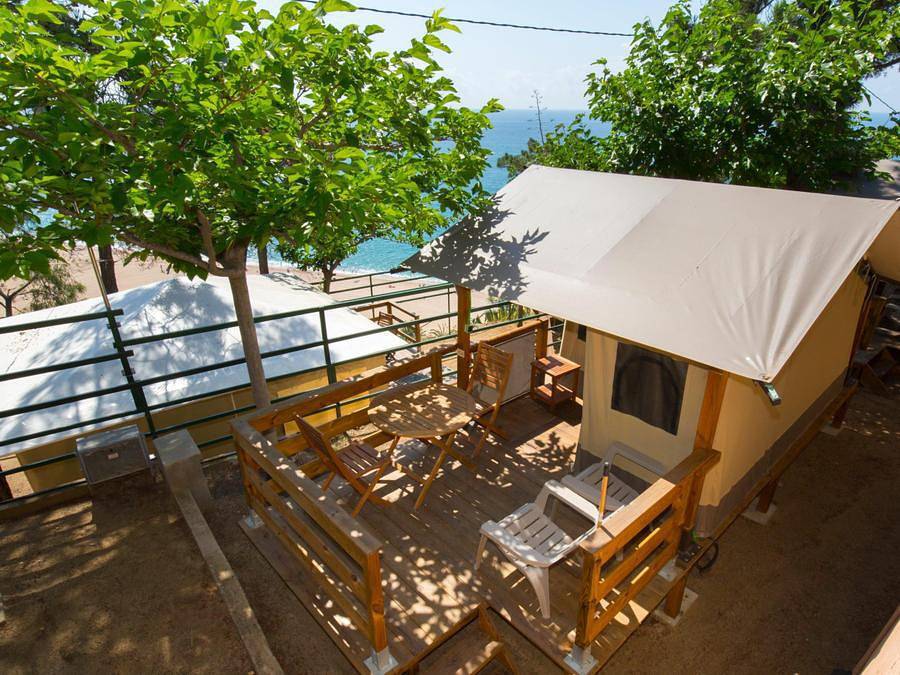 Camping El Far - Tienda de lona y madera 2 personas - Baleares in Calella, Costa del Maresme