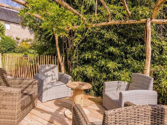 Maison de vacances pour 7 personnes, avec piscine ainsi que jardin et balcon
