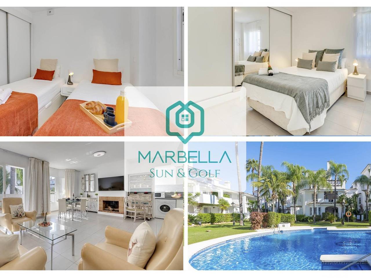 Entire apartment, Luxurious 2Br Retreat with Pool, Terrace & Bbq in Puerto Banús, Marbella in Nueva Andalucia Golf Valley, Marbella