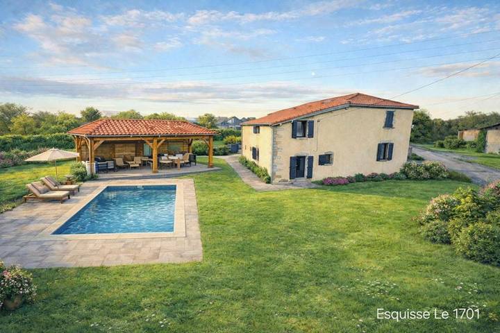 Maison d’hôte pour 15 personnes, avec terrasse et piscine à La Gaubretière