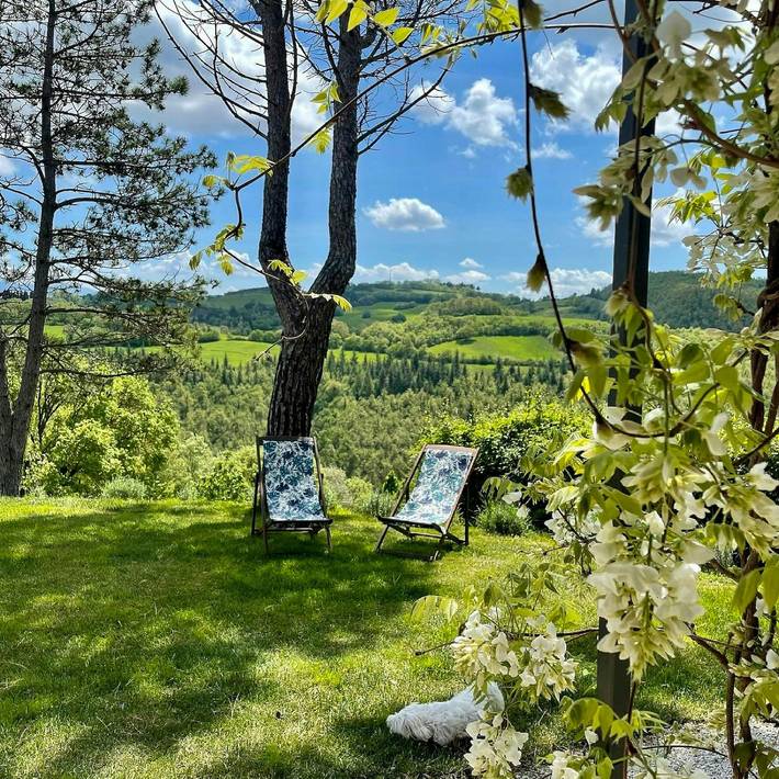 Ferienhaus mitten im Grünen mit Blick auf Gubbio in Gubbio, Umbrien