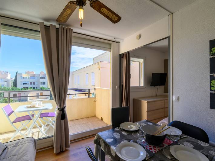 Appartement de vacances pour 4 personnes, avec balcon à Gruissan