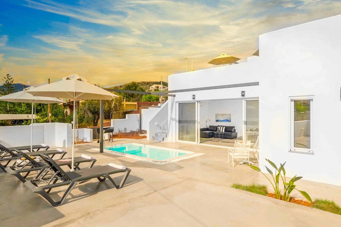 Villa für 4 Personen mit Terrasse in Agia Pelagia, Achlada