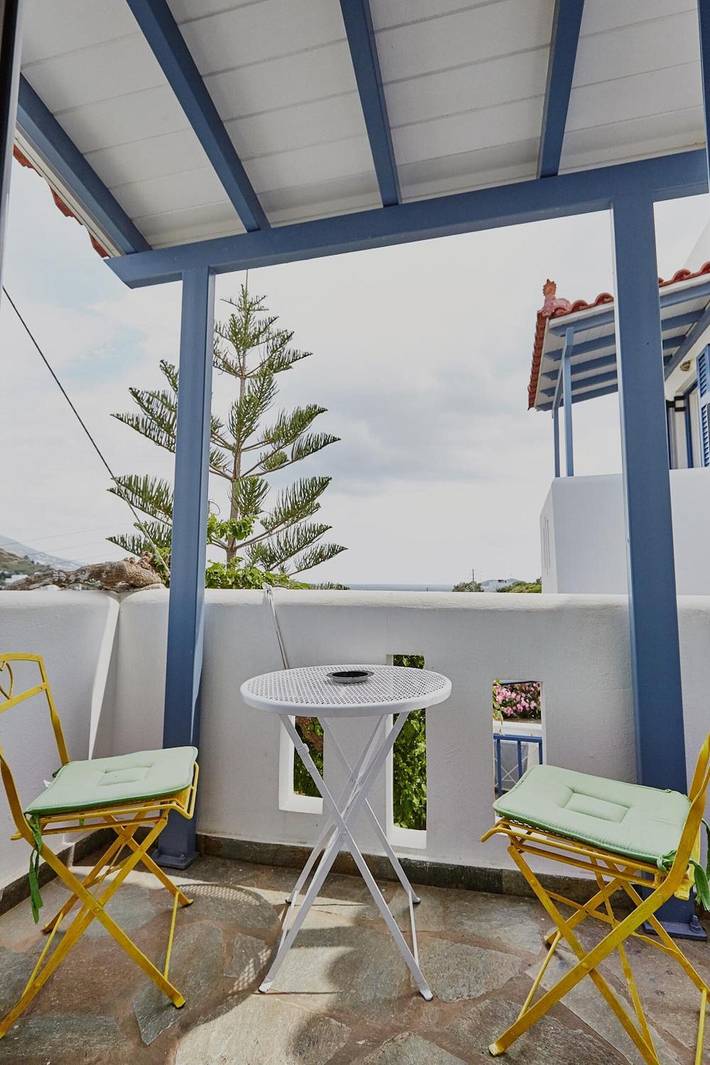 Monolocale intero, Monolocale 'Irene 5 Standard Double 2' con vista mare, Wi-Fi e aria condizionata in Andros