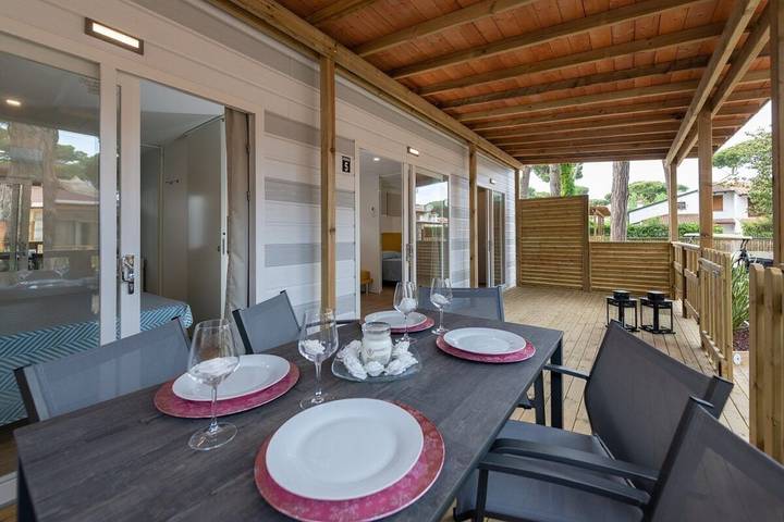 Blockhütte für 5 Personen, mit Balkon/Terrasse an der Adriatisches Meer - 2