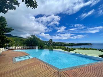 Hôtel pour 2 personnes, avec jacuzzi ainsi que jardin et piscine à Deshaies
