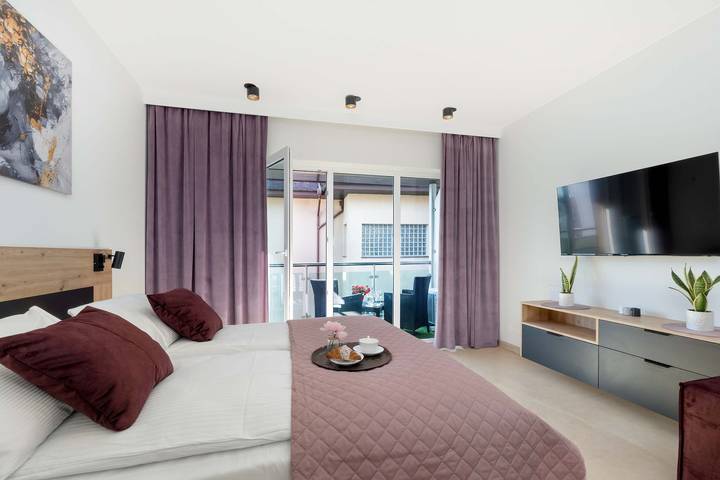 Studio für 4 Personen, mit Balkon/Terrasse, kinderfreundlich in Mielno