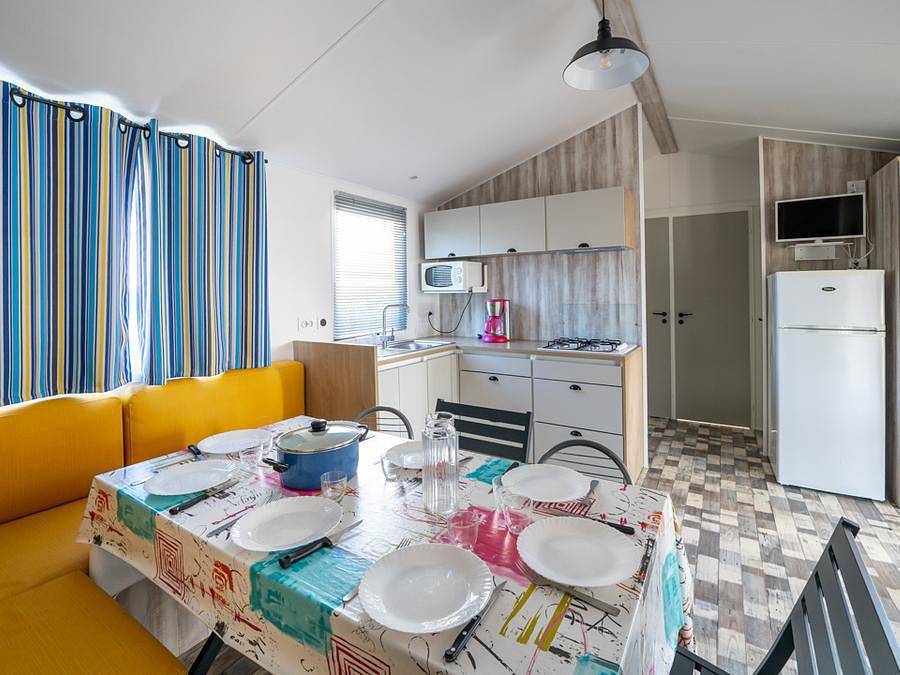 Camping Le Pont D'yeu - Mobilheim 8 personen - Mobilheim Komfort in Notre-Dame-de-Monts, Vendée