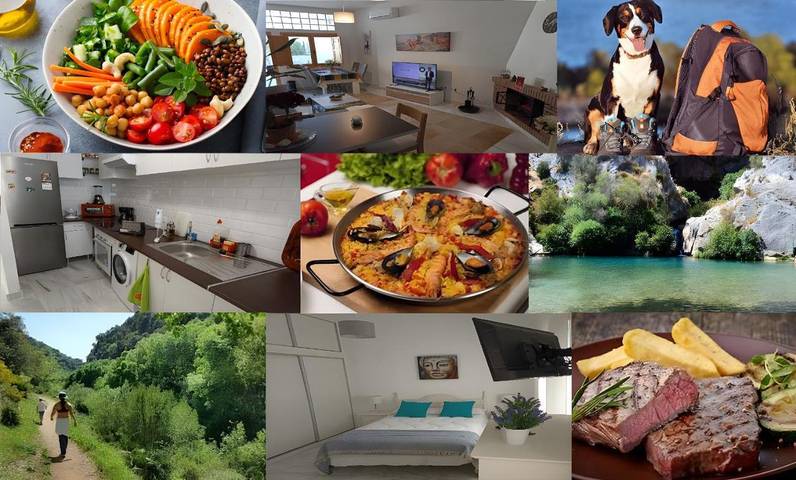 Apartamento de vacaciones para 4 personas, con piscina además de vistas y jardín - 1