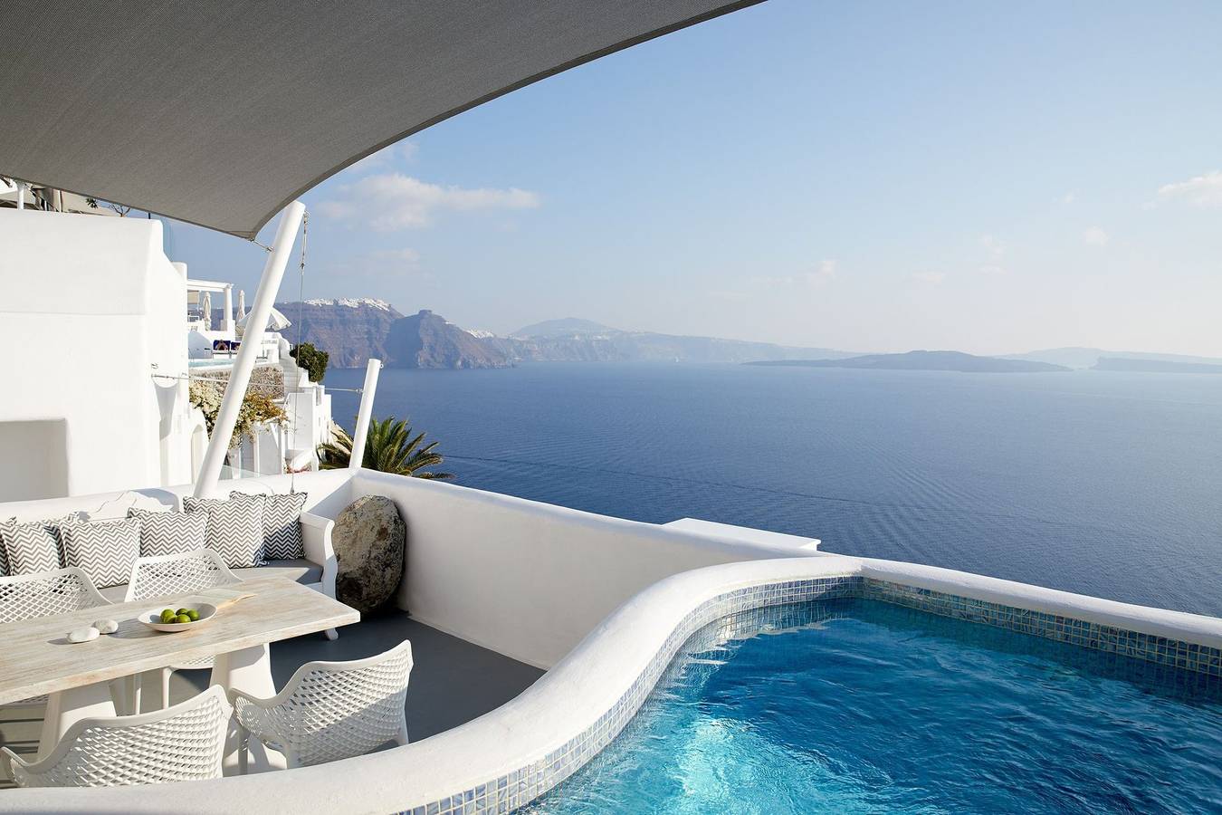 Villa per 4 persone con vista oceano in Oia (Santorini), Santorini