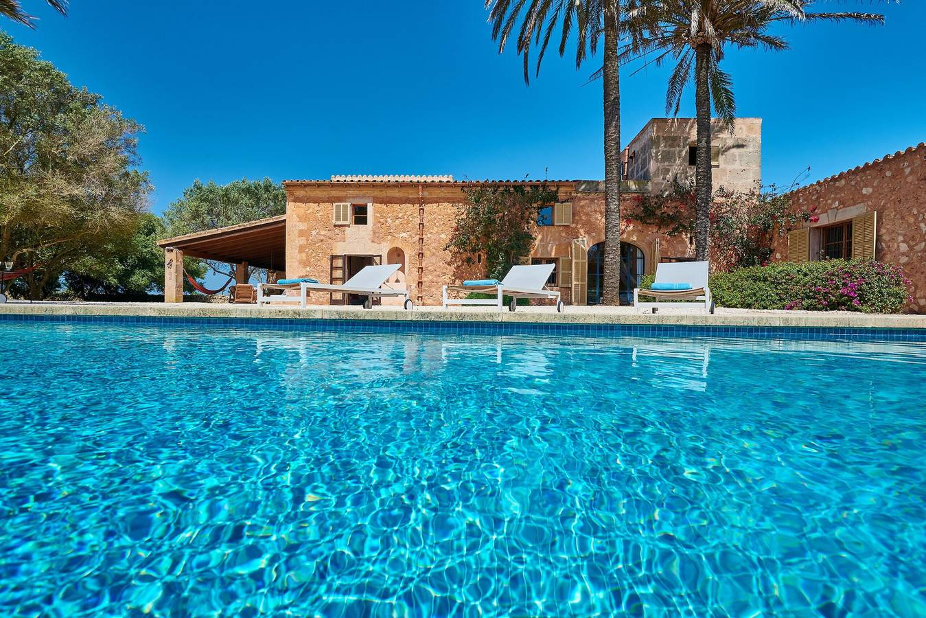 Finca 'Son Garreta' mit Blick auf die Tramuntana, privatem Pool und Wlan in Campos, Mallorca Süden