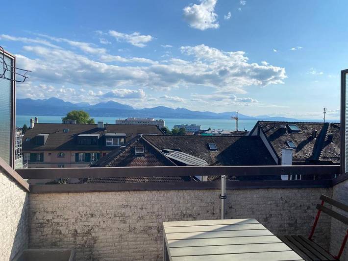 Gîte pour 2 personnes, avec terrasse ainsi que vue et vue sur le lac, animaux acceptés à Lausanne - 3