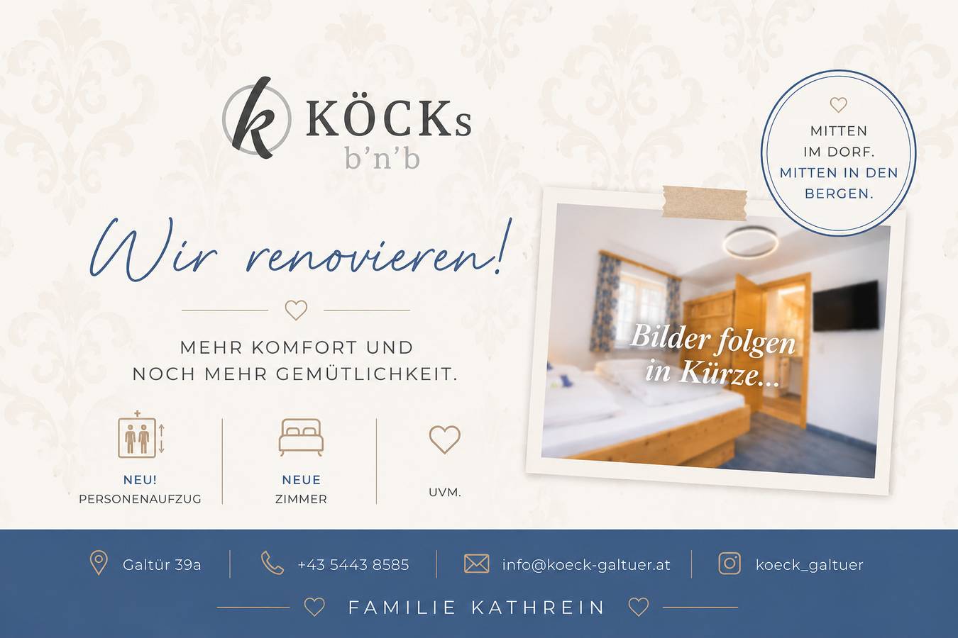 Doppelzimmer in Galtür, Verwall