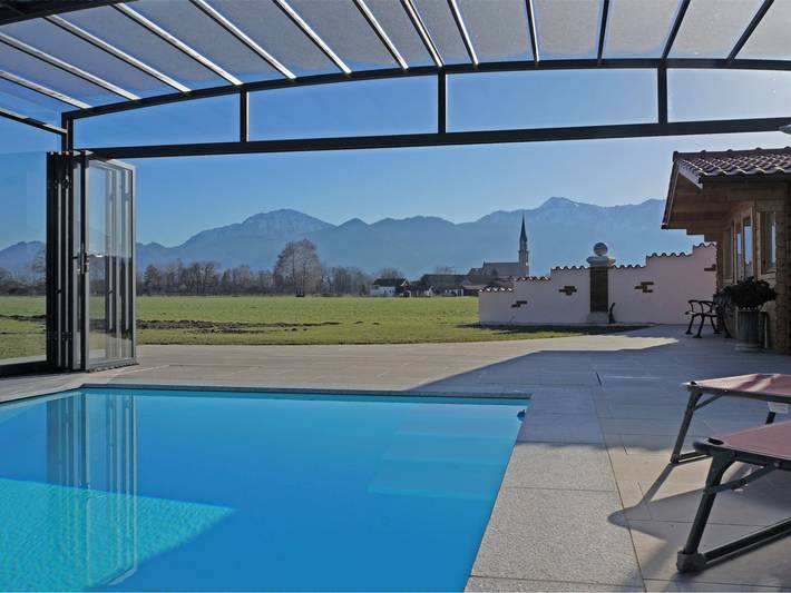Ferienwohnung für 4 Personen, mit Terrasse und Garten sowie Pool und Sauna in Übersee - 2