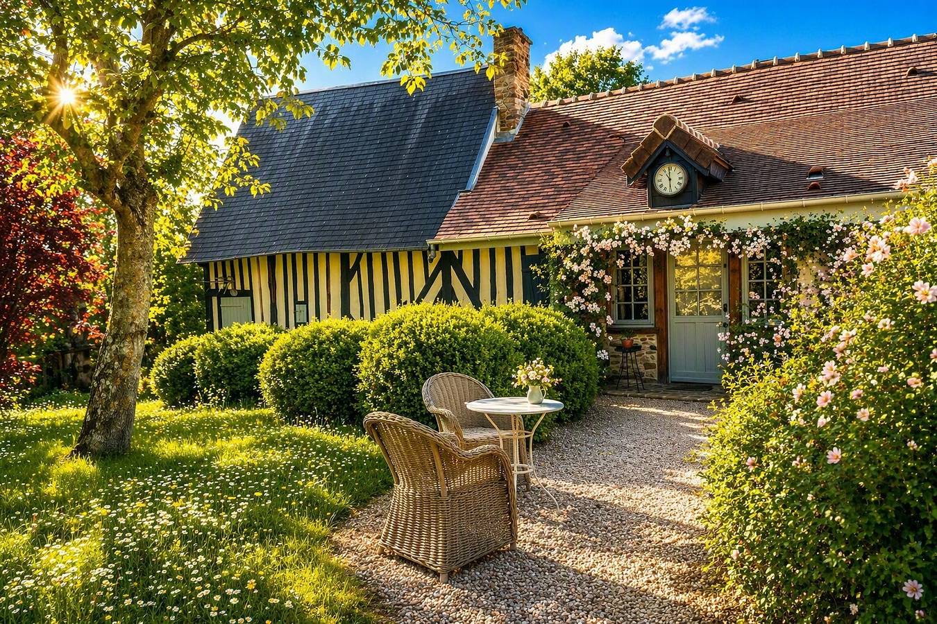 Holiday Home 'Le Colonel' with Private Terrace, Private Garden and Wi-Fi in Les Champeaux, Argentan Området