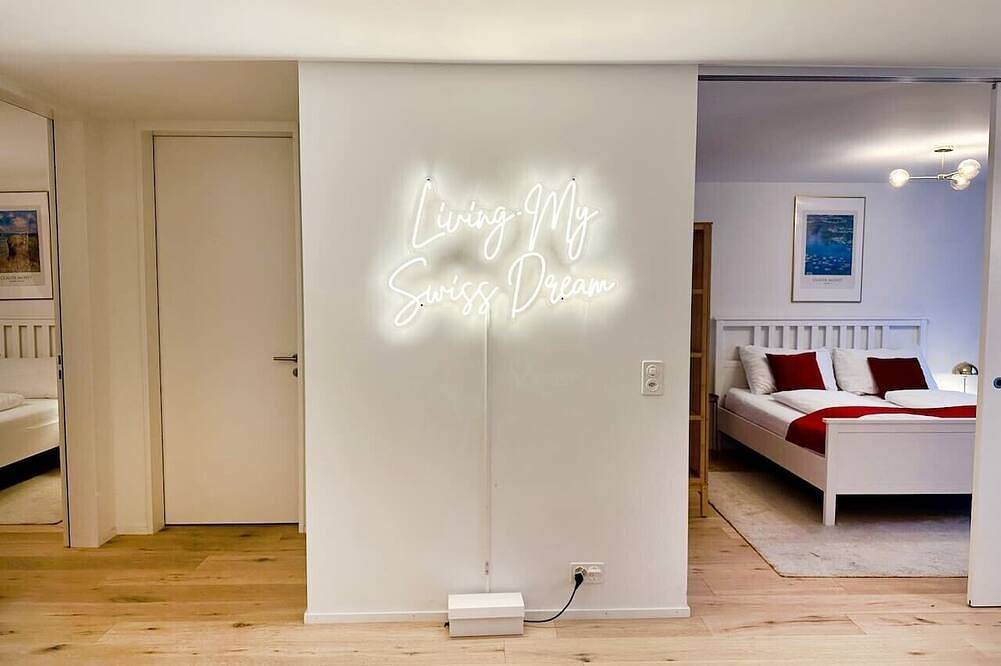 Ganze Wohnung, Mountain View Luxury Apt at Interlaken West • Ac • Bbq by Swissdreamliving in Interlaken, Thunersee