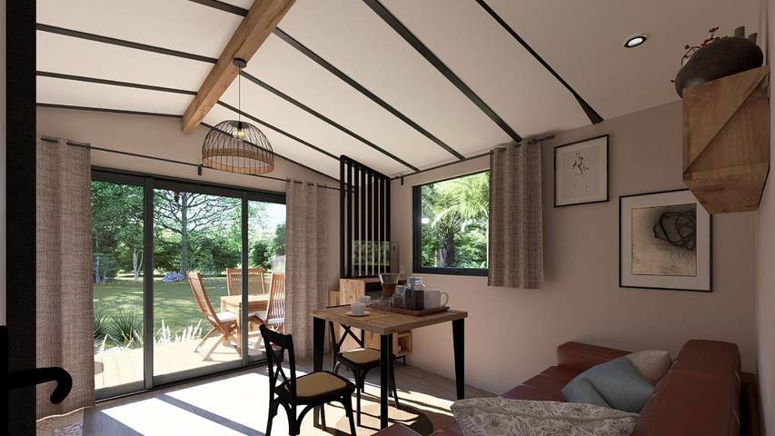 Location de vacances pour 2 personnes, avec jardin ainsi que terrasse et vue dans Plage Kersiny - 4