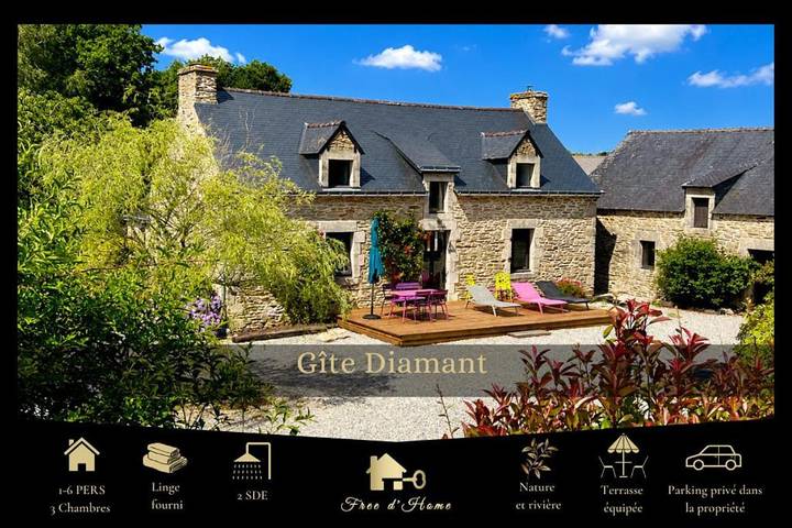Maison de vacances pour 6 personnes, avec Terrasse et Jardin
