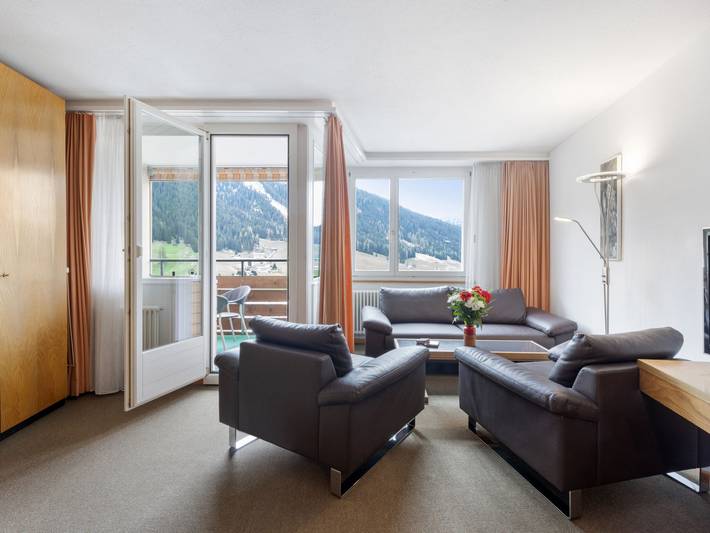 Ferienwohnung für 6 Personen, mit Sauna und Ausblick sowie Balkon in Davos - 2