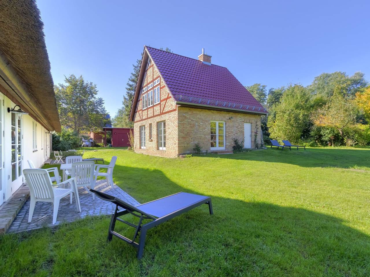 Ganze Ferienwohnung, Katen am Schwanenteich - Graue Kate-große Fewo bis 7 Per.; sep. Sz, Kü, Garten in Lassan, Stettiner Haff
